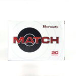 Hornady Match ammunition box labeled 20 cartridges