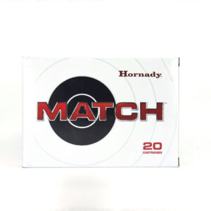 Hornady Match ammunition box labeled 20 cartridges
